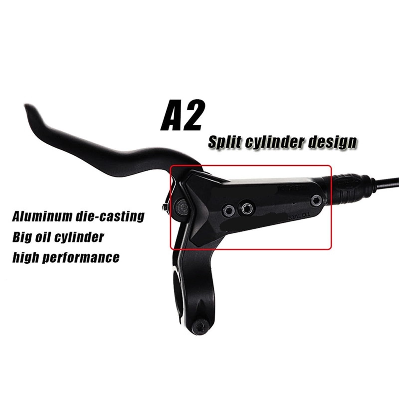 Generico Set Freni A Disco Idraulici MTB, Pinze Freno A Pressione Olio 800/1400mm, Parti Freno Anteriori E Posteriori for Mountain Bike