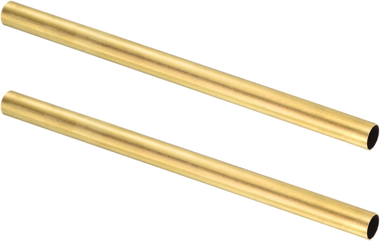 sourcing map 2Pcs Brass Round Tube, 13mm OD 0.5mm Wall Thickness 200mm Length Seamless Precision Straight Pipe Tubing for DIY Projects Crafts Gardening Industry Precision Applications