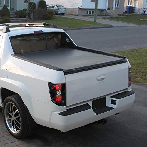 Spec-D Tuning Black Tail Lights Lamps Compatible with 2005-2010 Honda Ridgeline, Left + Right Pair Assembly