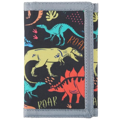 Lamumu Kids Wallet for Boys Ages 4-12 Dino Dinosaur Boys Wallet Toddler Wallets with Coin Pocket Novelty Christmas & Birthday Gift