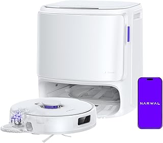 NARWAL Freo Z10 Pro Robot Aspirateur Laveur, 18500Pa, Brosse Anti Enchevêtrement, AutoNettoyage à Eau Chaude 75°C, Nettoyage des Bords, Évitement Intelligent des Obstacles, Séchage automatique Vidange