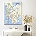 AIVYNA New York City Subway Map Poster Vintage Leinwand GemäLde Wandkunst Bild Druck BüRo Home Decor Rahmenlos