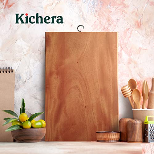 Image of Kichera Neem Wood Chopping Board Rectangle Shape Wooden Cutting Board (10 * 15(Extra Large))