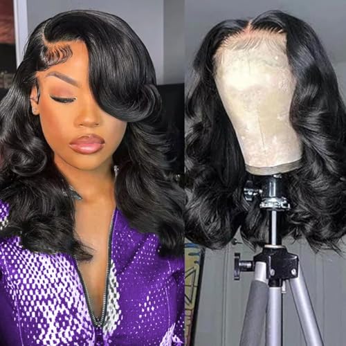 Devonia 13x6 Bob Wig Human Hair 14 Inch Body Wave