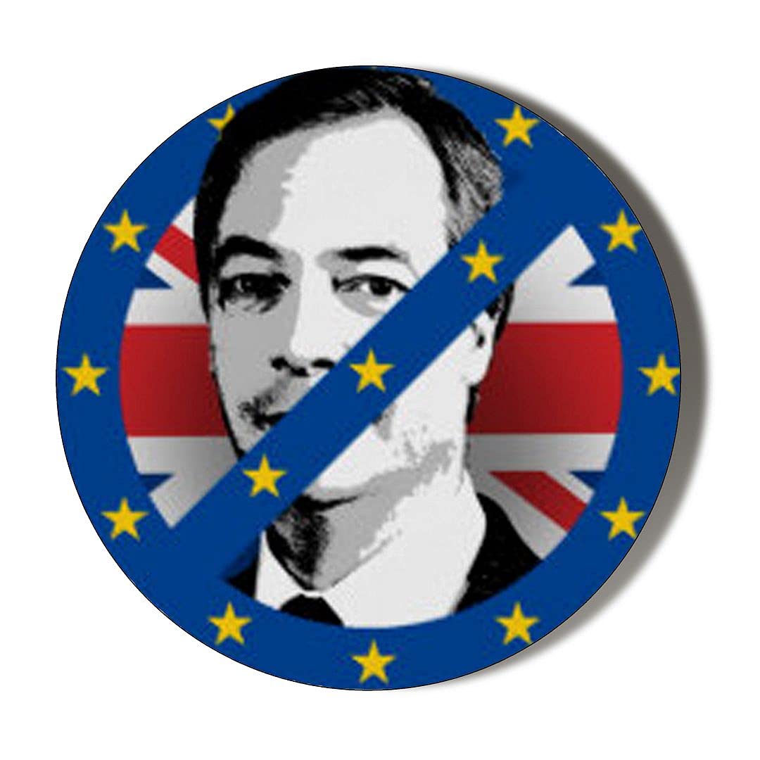 Gift Insanity Multi Anti Nigel Farage 10 X 56Mm Vinyl Stickers Pack Of 10