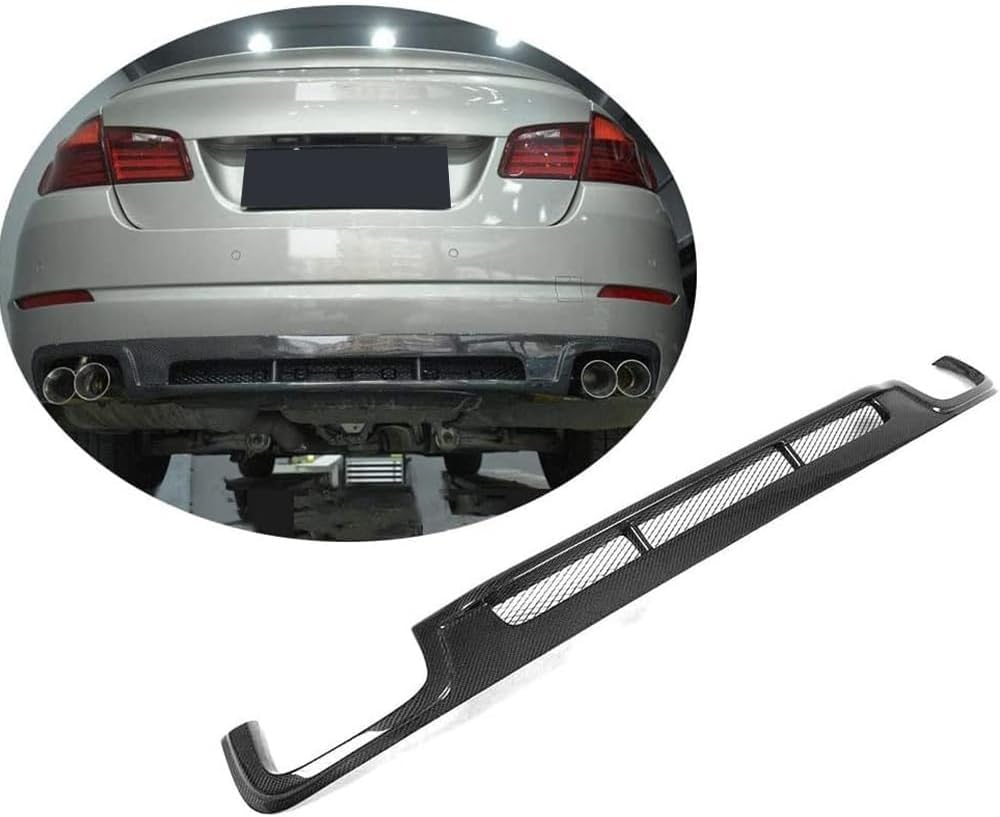 Carbon Fiber Rear Bumper Lip Diffuser fits for BMW 5 Series F10 Base Bumper 528i 535i 550i Sedan 2011-2013 Rear Lip CF Diffuser Spoiler