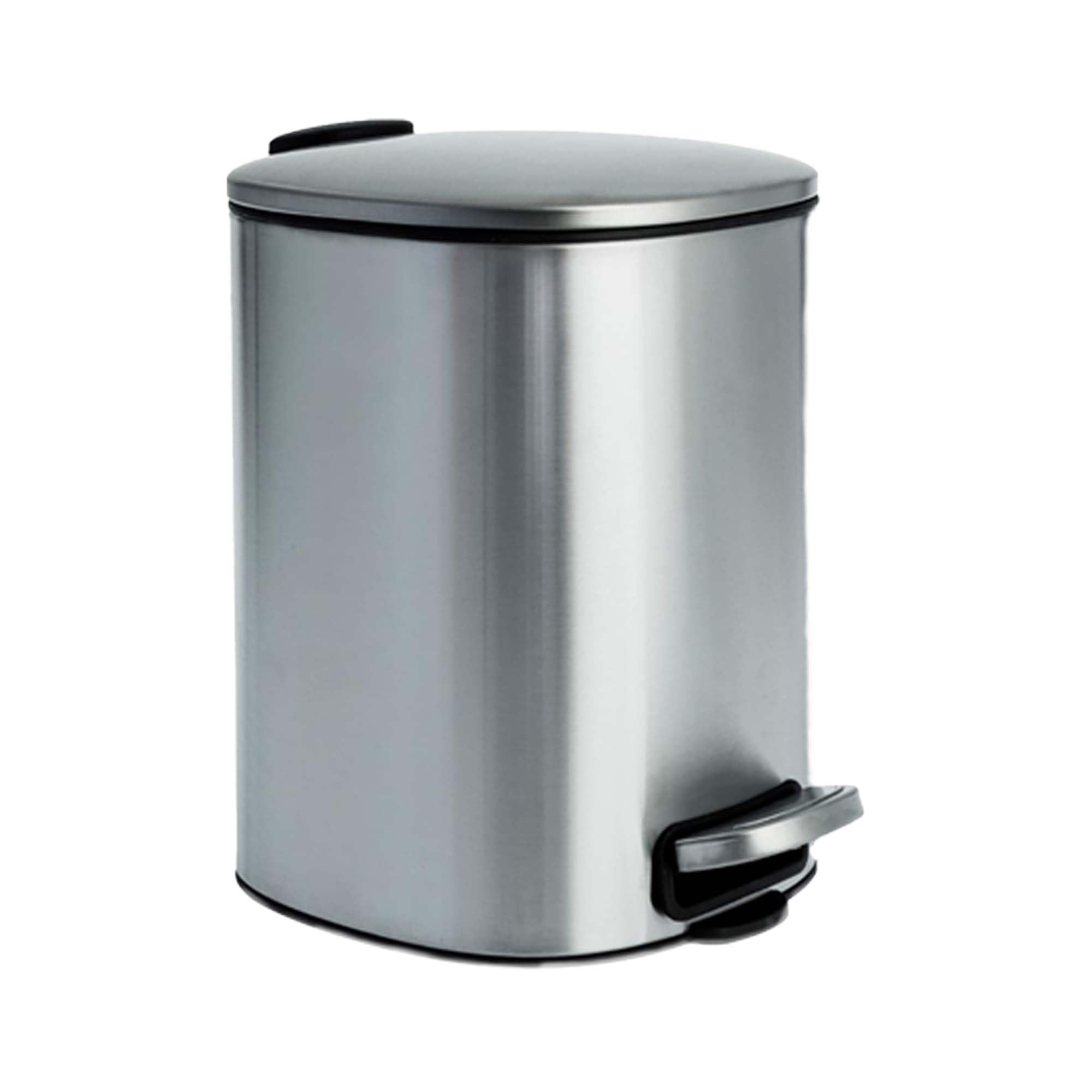 Blue Canyon Santorini 3L Pedal Bin | Modern and Stylish Stainless Steel Trash Can for Kitchen, Bathroom, Bedroom, Office | Anti-Fingerprint Outer Finish | Square Waste Bin | Chrome