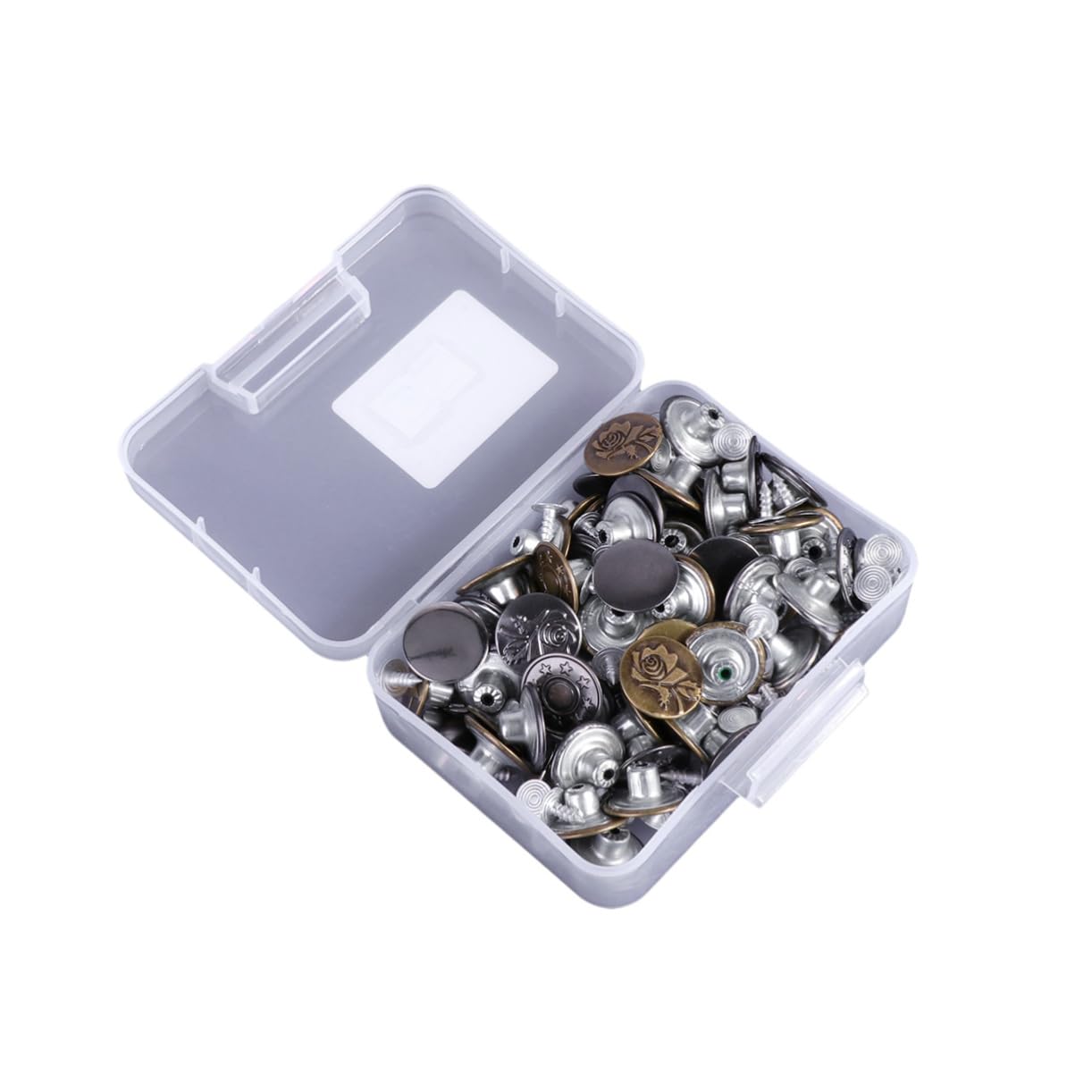TEHAUX 240 Set Di Bottoni in Metallo Per Jeans Da 17 Mm Con Rivetti Rinforzati Facili Da Trovare E Senza Bisogno Di Cucire