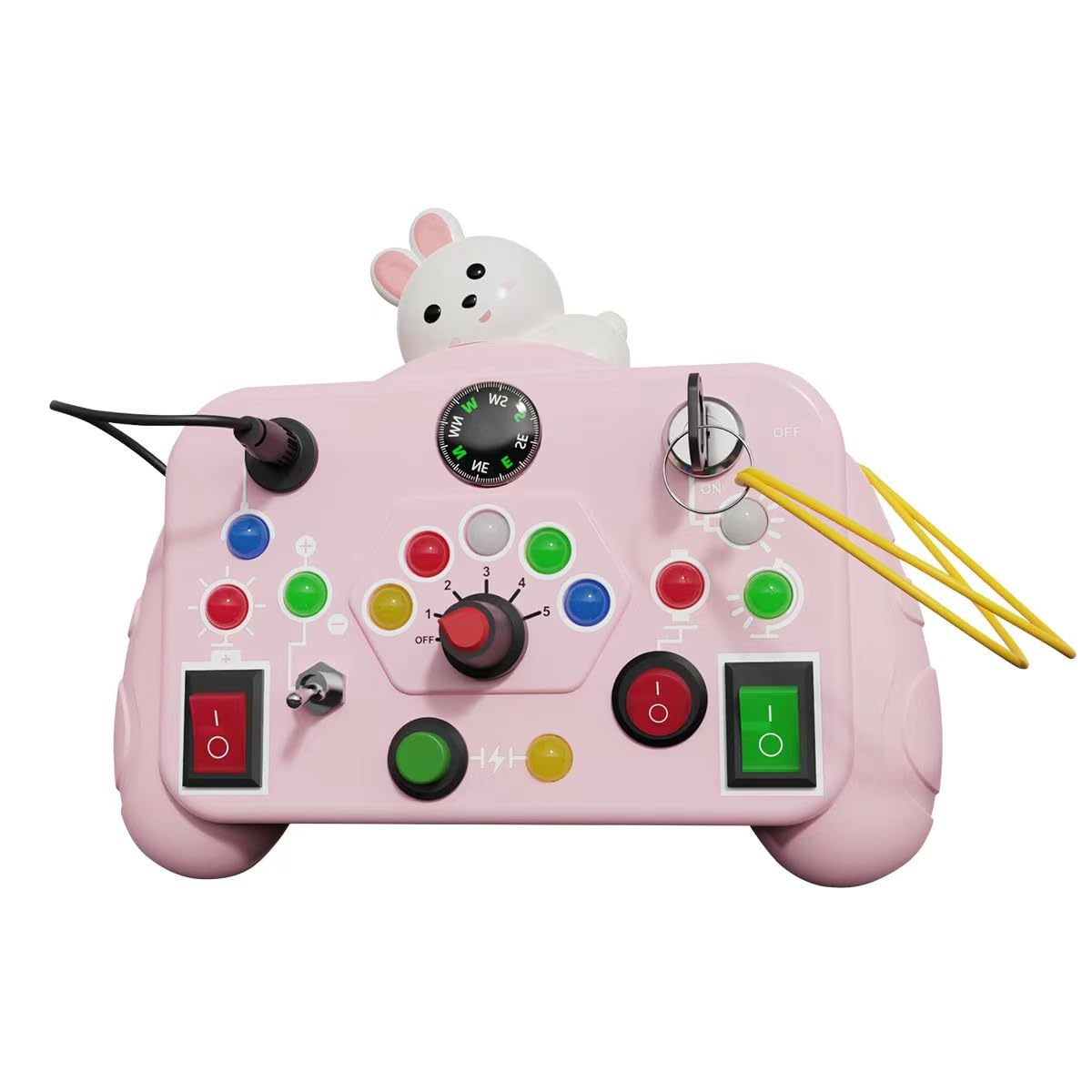 NIWWIN Busy Board Montessori Toy,Wiele sposobów zabawy cyframi i literami,zabawka sensoryczna do nauczania motoryki precyzyjnej,Edukacja przedszkolna,odpowiedni dla dzieci w wieku 1 roku i starszych.