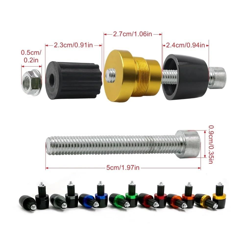 Universale Del Motociclo 7/8 "Manubrio Grip Ends Maniglia Bar Manopole Cap Tappi Terminali Slider Per Suz&uki SV650 SV 650 SV 650 S Tutto L'anno Caps Handlebar Slider