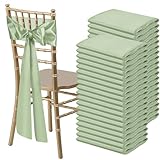 Melhor Cadeira para Mesa de Jantar: Top 10 Melhores em 2025 9 Bouiexye Faixa de cetim para cadeira, laços, fita universal, faixa traseira para festa de casamento, recepção, eventos, banquetes, hotéis, eventos, decoração de capa de cadeira (17,8 x 274,3 cm) (100