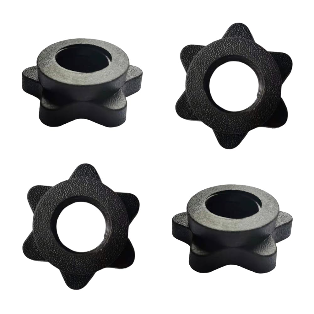 PMTFUMY 4 PCS Spin-Lock Dumbbell & Barbell Clips with Hex Nut Design ,Barbell Clips,Anti-Slip Screw Clamps for Secure Weight Lifting and Fitness Training
