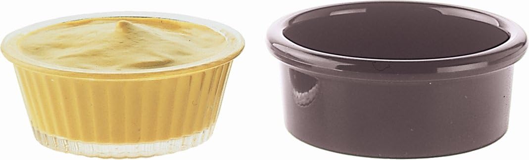 Carlisle FoodService Products 036228 SAN Standard Ramekin, 2.50-Ounce Capacity, 1.12" Height, Lennox Brown (Case of 48)
