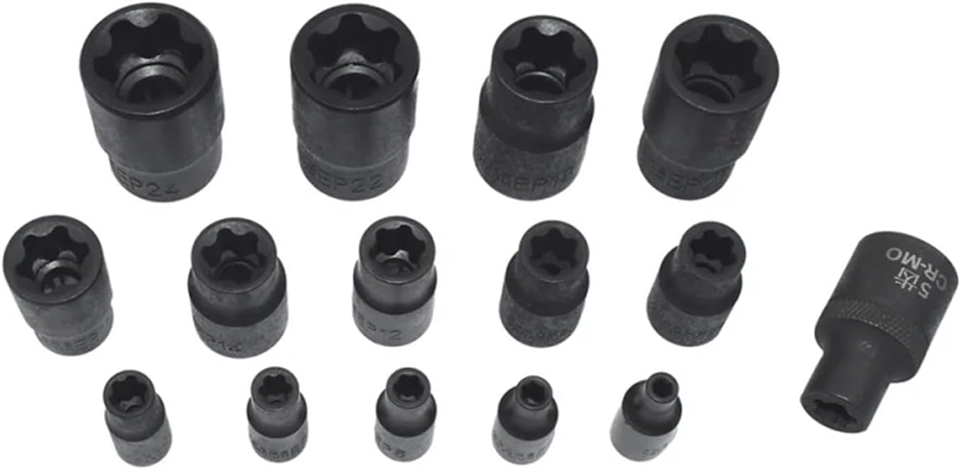 Compatible With Tesla Battery Cover Screw Removal Tool Set EP 5/6 Tooth E-type Socket Wrench Auto Repair Mechanic Car Stuff Accessories