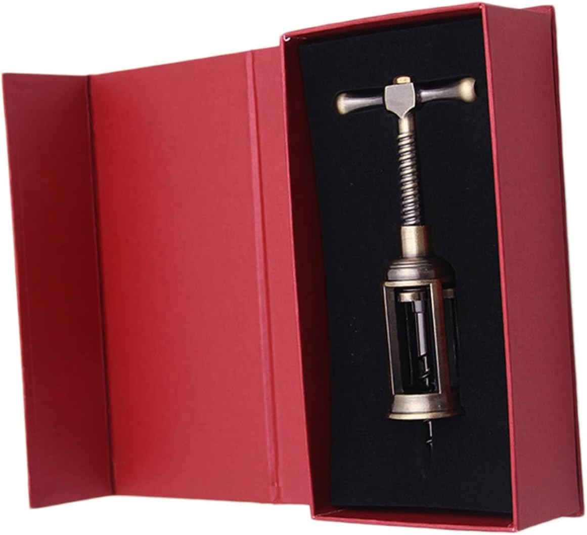 1set Practical Portable Wine Bottle Opener Zinc Alloy Air Pressure Design Non- Handle for Effortless Use for Home Bar Restaurant Includes Container Random Style