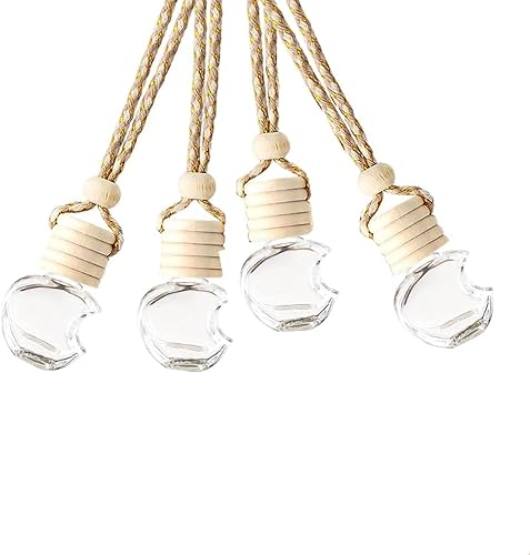 Miniatura 1 de Difusor colgante de ambientador de coche de 0.3 fl oz, botellas de perfume de vidrio vacías, difusor de aceite, perfume, aromaterapia, botella