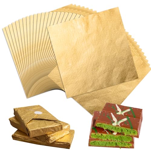 50 de envolturas de aluminio dorado (rejilla fina)