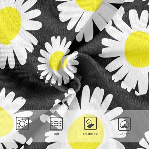 Cotton Toddler Underwear Floral Floral White Daisies Yellow Black Panties for Girl Funny Briefs Girls Undies 2t3