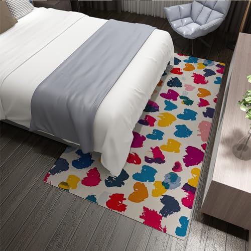 Tapis de décoration intérieure graffiti d'amour avec finitions soignées - 4