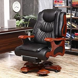 blackBoss Stoel, Elektrische Massage Lederen Executive Stoel Liggende Bureaustoel Draaistoel Minimalistische Home Recliner Managerial Stoelen 360 Graden Draaibare Verstelbare Zithoogte