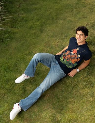 Image of U.S. Polo ASSN. Printed Polo T Shirts for Men - 100% Cotton, Half Sleeve Mens Tshirt