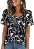 Blusa de Mujer con Pliegues, Manga Corta, Casual de Negocios 2