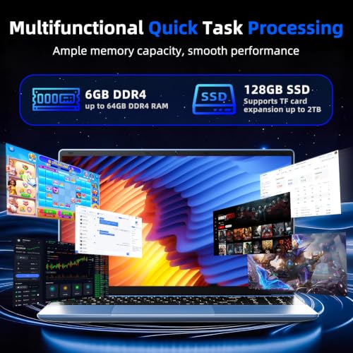 Image of 15.6'' AI Laptop with Office 365, 6GB RAM 128GB SSD