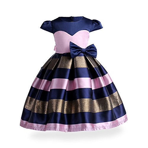 AEIL - Vestido - Globo - para niña Pink 1 2-3 Años