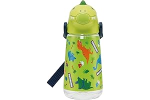 PSHC4DK-A Dinosaurus Die-Cut Bottle with Straw, 14.2 fl oz (420 ml)