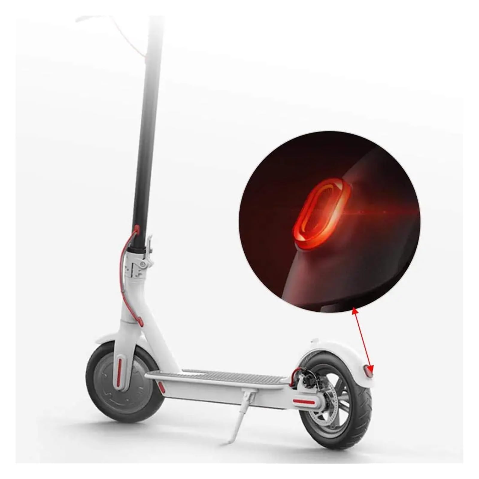 Luz Trasera for Patinete eléctrico, luz Trasera LED, luz de Freno, lámpara de Seguridad for pájaros, Compatible con Xiaomi M365 Pro, Accesorios for monopatín(20pc)