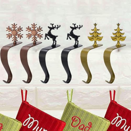 ARMYJY Confezione da 2 ganci per calze di Natale