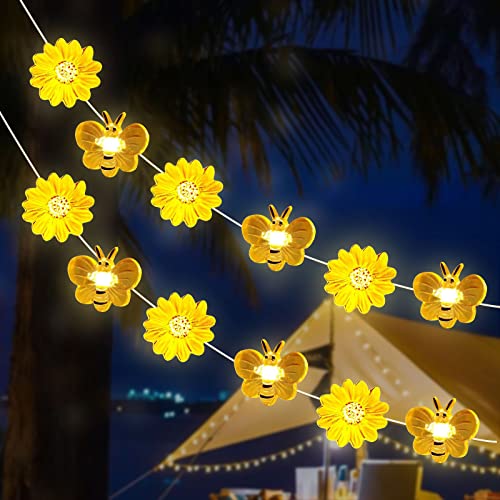 Guirnalda solar Qivine girasol 30 LEDs 10 pies