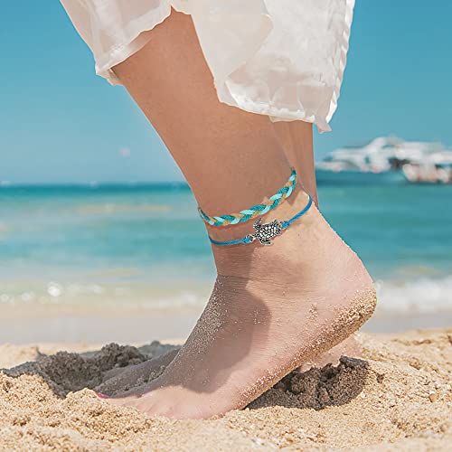 Lolias 24 Pieces Waterproof String Bracelets For Women Surfer Wave Boho Bracelet Adjustable Handmade Friendship Bracelet String Ocean Beach Boho Bracelets Anklets For Women Ocean #TOP3