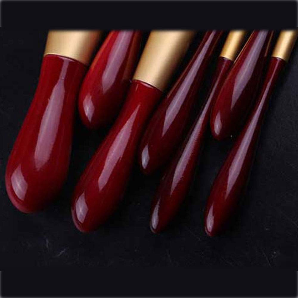ZYFF huazhuangshua Pennello per Trucco, Otto Piccole Gocce Fondotinta per Pennelli Trucco, Set Completo Di Strumenti per La Bellezza Del Principiante Con Borsa Rossa Pennelli