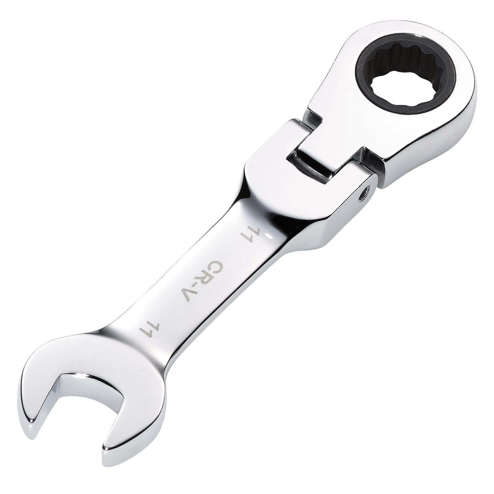 Draper 27966 HI-TORQ Metric Stubby Flexible Head Ratchet Combination Spanner, 11mm