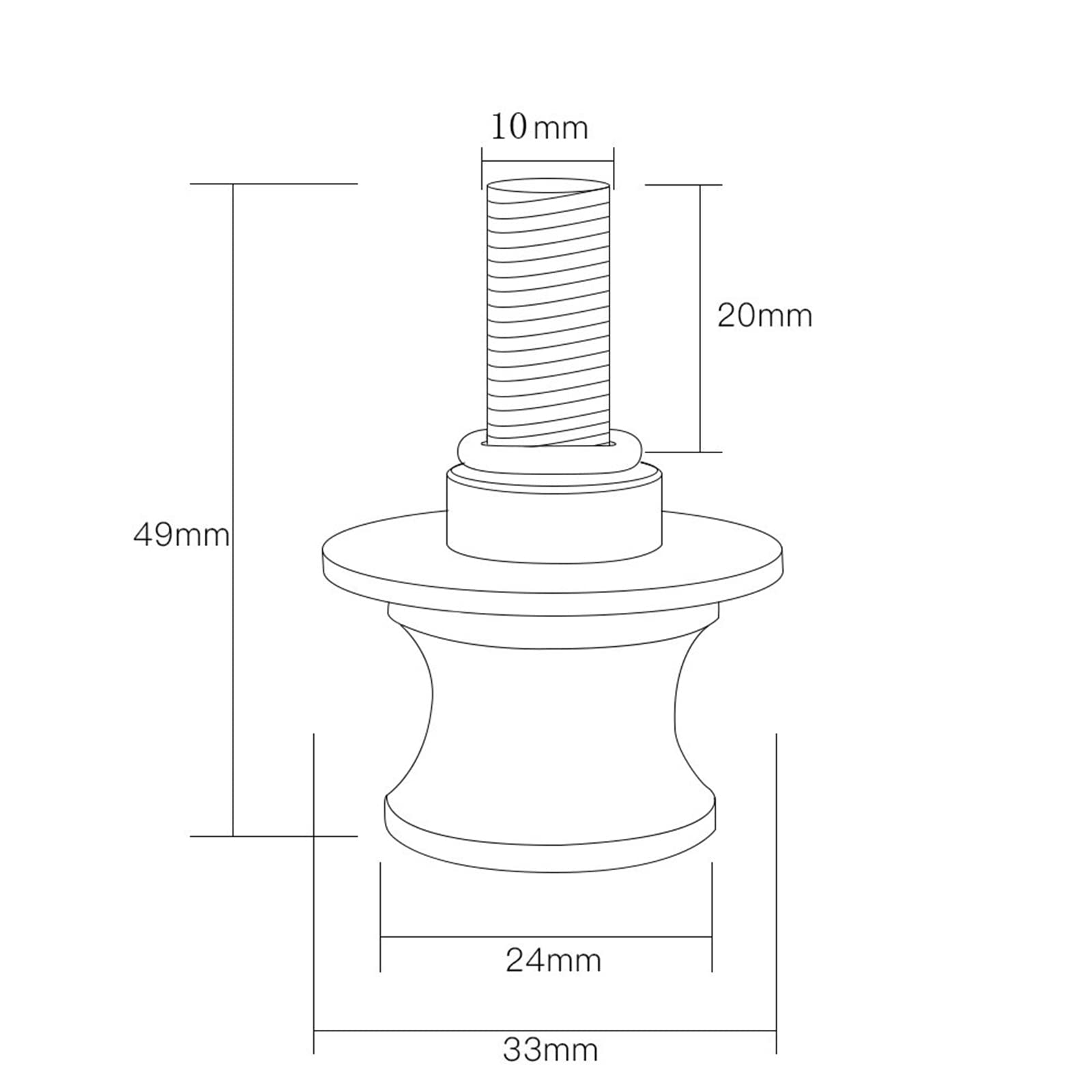 CNC Aluminio Diabolos M10 Basculante de Deslizadores Tornillos del Soporte para Duke 125 200 2012-2015 Duke 390 2013-2015-Naranja
