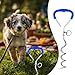 Dog Spikes for Ground, Dogs Tether Stake, Dog Tie Out Stake Heavy Duty, Twist-Proof Pet Supplies, Attach to Tie Out Cable & Stake for Camping Ground, Background, Yard, Beach