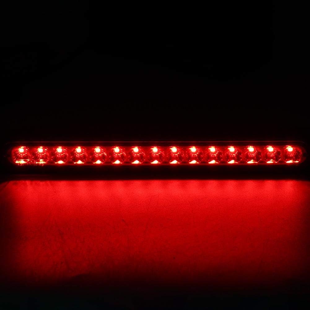 Qiilu LED Lampa hamowania światło tylne przyczepy Wysoka lampa hamowania Turn Signal Light Truck 15 LED 10-30 V 红 odpowiednia do trzeciej ciężarówki stop