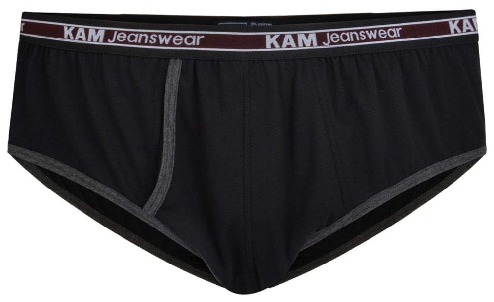 KAM Jeanswear Men's 3 Pack Briefs - Black - 7XL