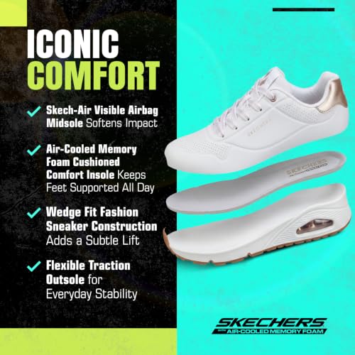 Image of Skechers Women Uno Shimmer Away Sneakers