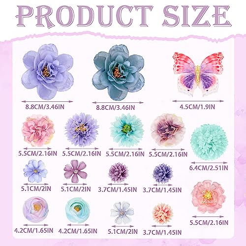 Accessoires pour cheveux réalistes faits main : 30 épingles fleurs Bencailor - 3