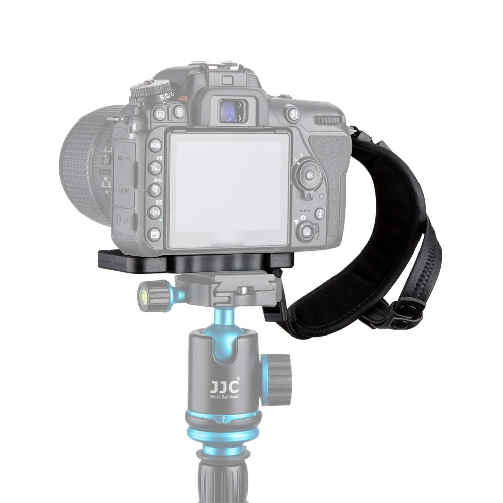 JJC DSLR Fotocamera Cinghia da Polso con Piastra U per Can. EOS R8 R6II R10 R7 R5 R6 5DIV 6DII M50II M200 90D 850D 200DII Son. FX30 ZV-E10 H400 Panason. Lumix DC-G100 G110 FZ1000 FZ300 Sigm. fp (NERO)