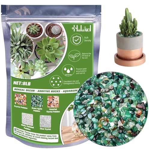 Halatool 8LB Green Aquarium Gravel, 0.35"-0.6" for Fish Tank and Plants