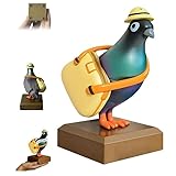 3D-bedruckte Mini-Büro-Tauben-Figur – niedliches Schreibtisch-Accessoire mit verstecktem Fach | geheime Aufbewahrungsdekoration | lustiges, stilvolles Geschenk für Taubenliebhaber (1 Stück)