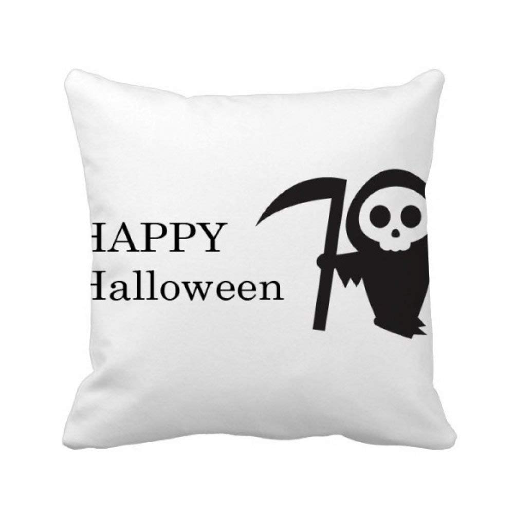 Housse de coussin carrée Happy Ghost Fear Halloween taie décorative canapé salon