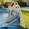 VINGLI 2-in-1 Pool Ladder Set, Modular A-Frame Pool Steps for Above Ground Pools, Versatile Pool Stairs for Inground Pools & Decks, Heavy Duty Independent Use Pool Access Ladder (Gray)