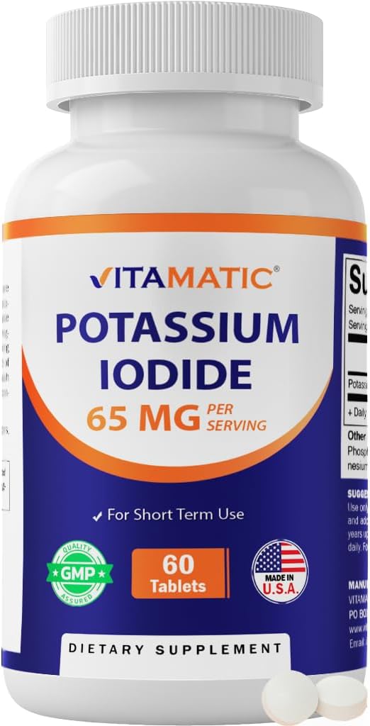 Vitamatic Potassium Iodide 65 mg per Serving - 60 Tablets - KI Pills