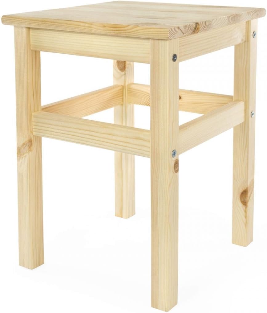 Ikea Stool 'Oddvar' Solid Pine Seat Height 45 Centimeter