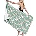 Produktbild OKME Custom Saunatuch,Unisex japanische weiße Kraniche und Pfingstrose übergroße Badetücher aus Baumwolle für den Strand, 80 x 130 cm