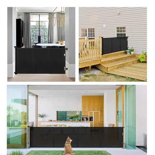 Treppenschutzgitter Türschutzgitter Ausziehbar 0-500 cm,Baby Absperrgitter Schutzgitter Treppe für Kinder,Katzen und Hunde,Geeignet für Innen Außenbereich (500cm/grau)